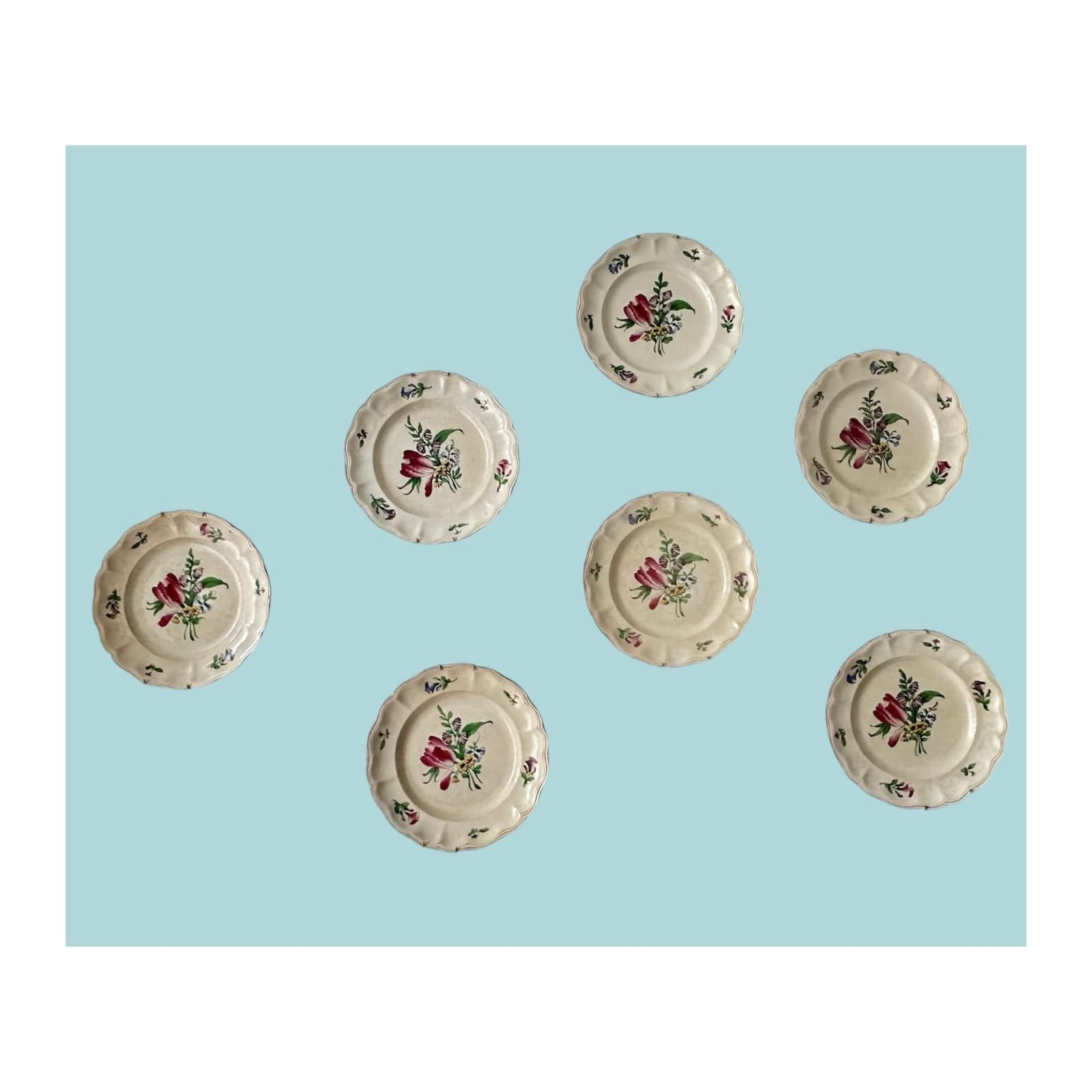 Les Tulipes - Assiettes murales ( X7 )