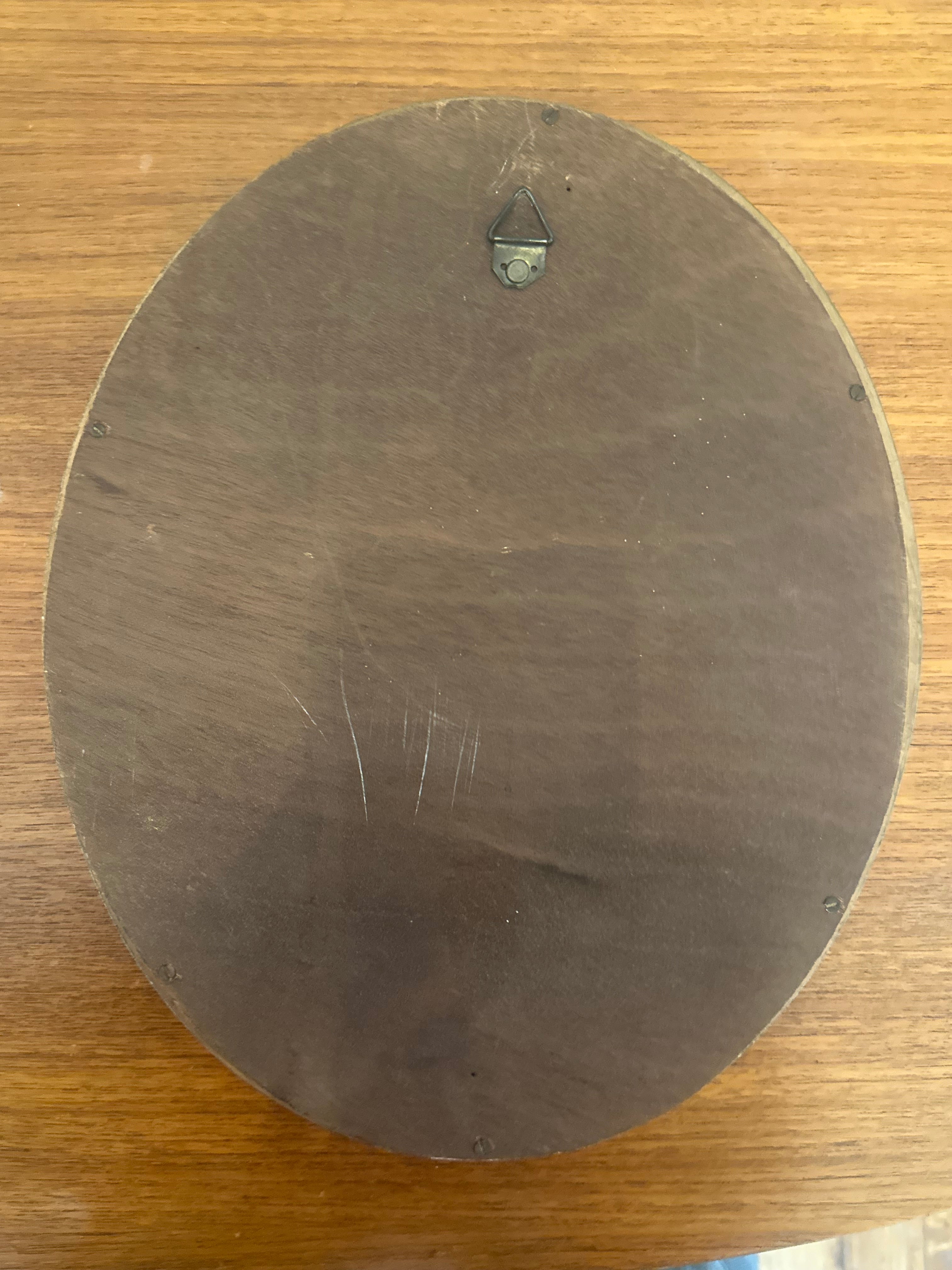 Miroir ovale en bois - petit format