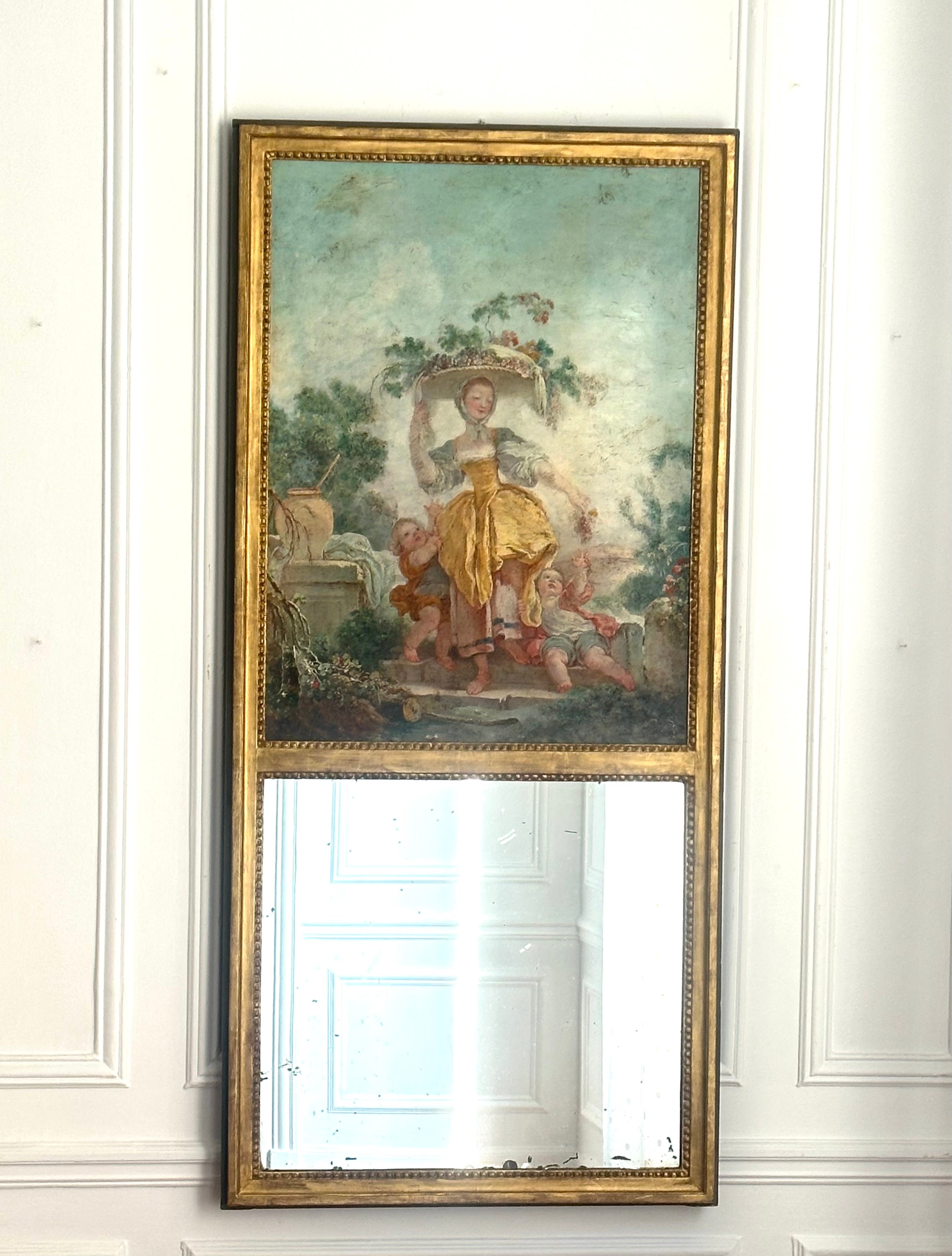 Trumeau en bois doré