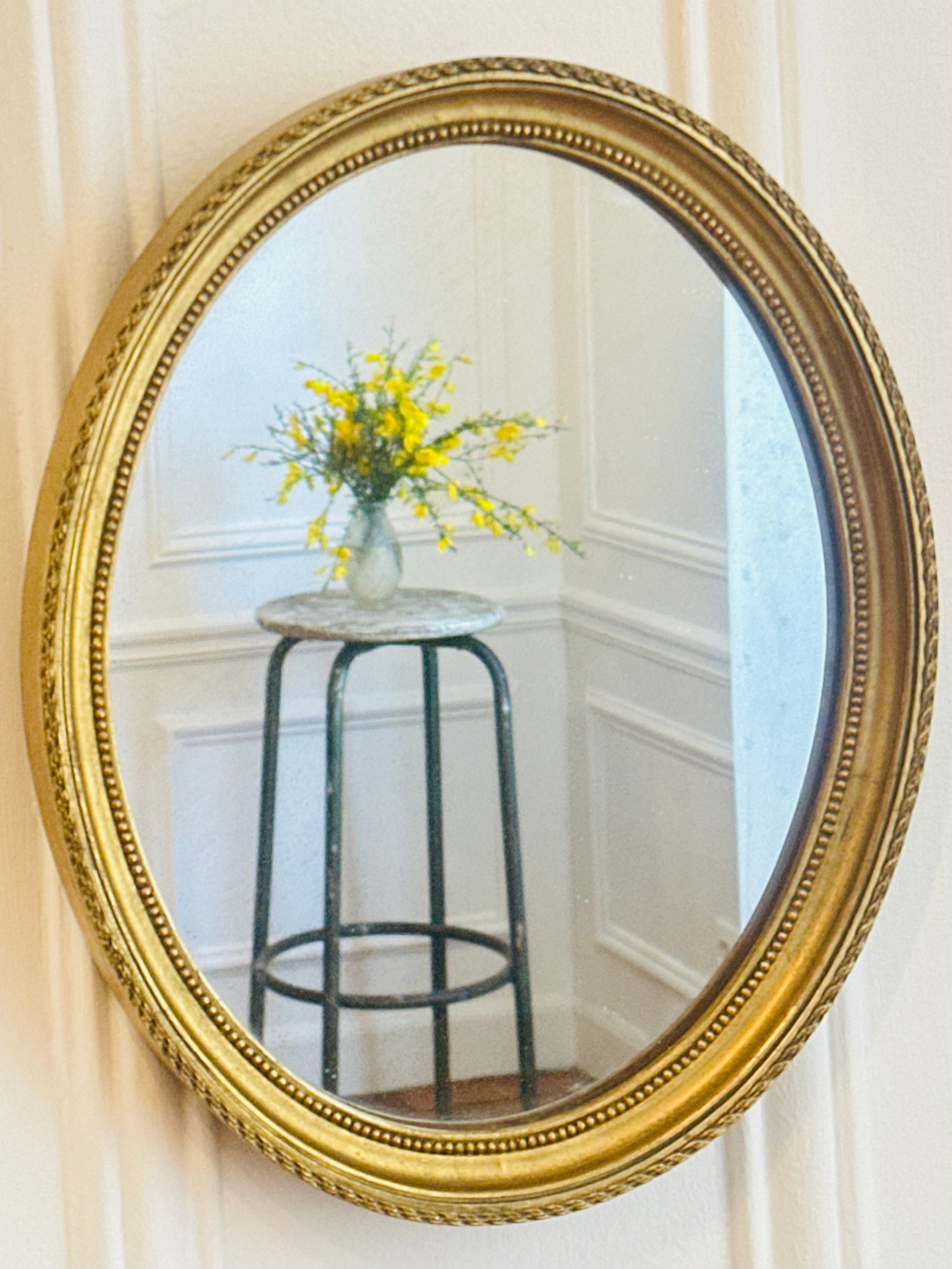 Miroir ovale en bois - petit format