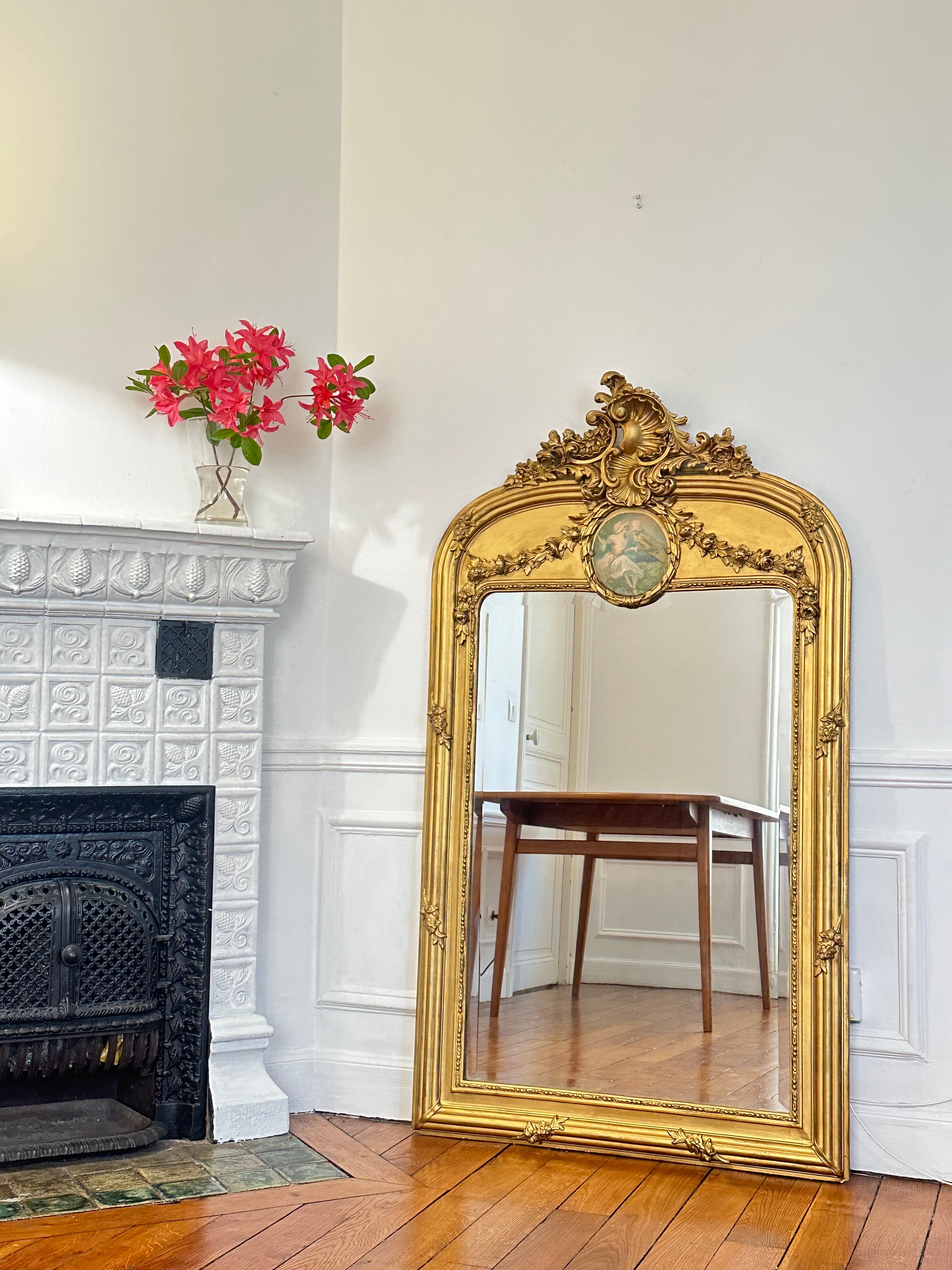 Miroir Louis Phillipe à fronton