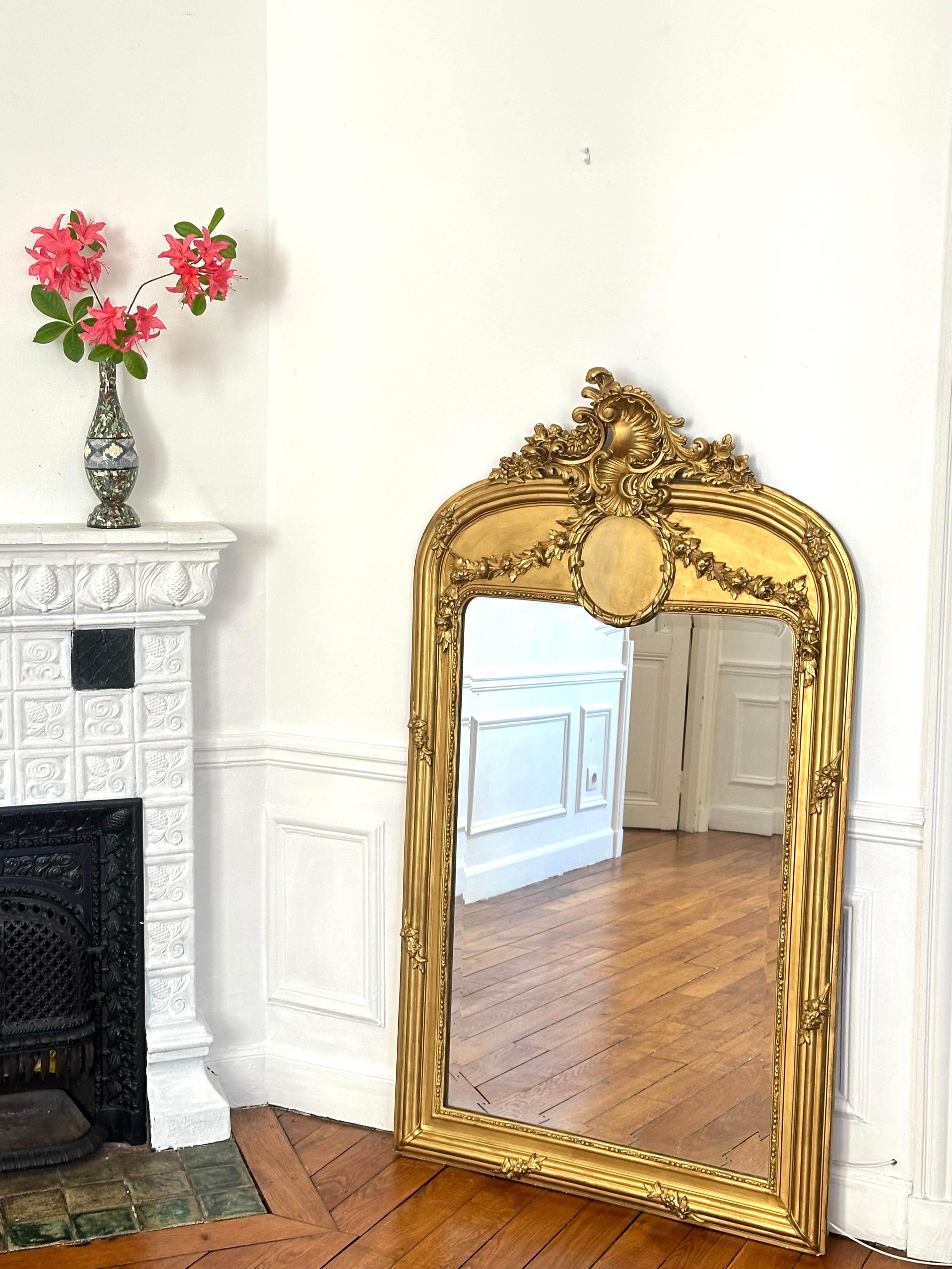 Miroir Louis Phillipe à fronton