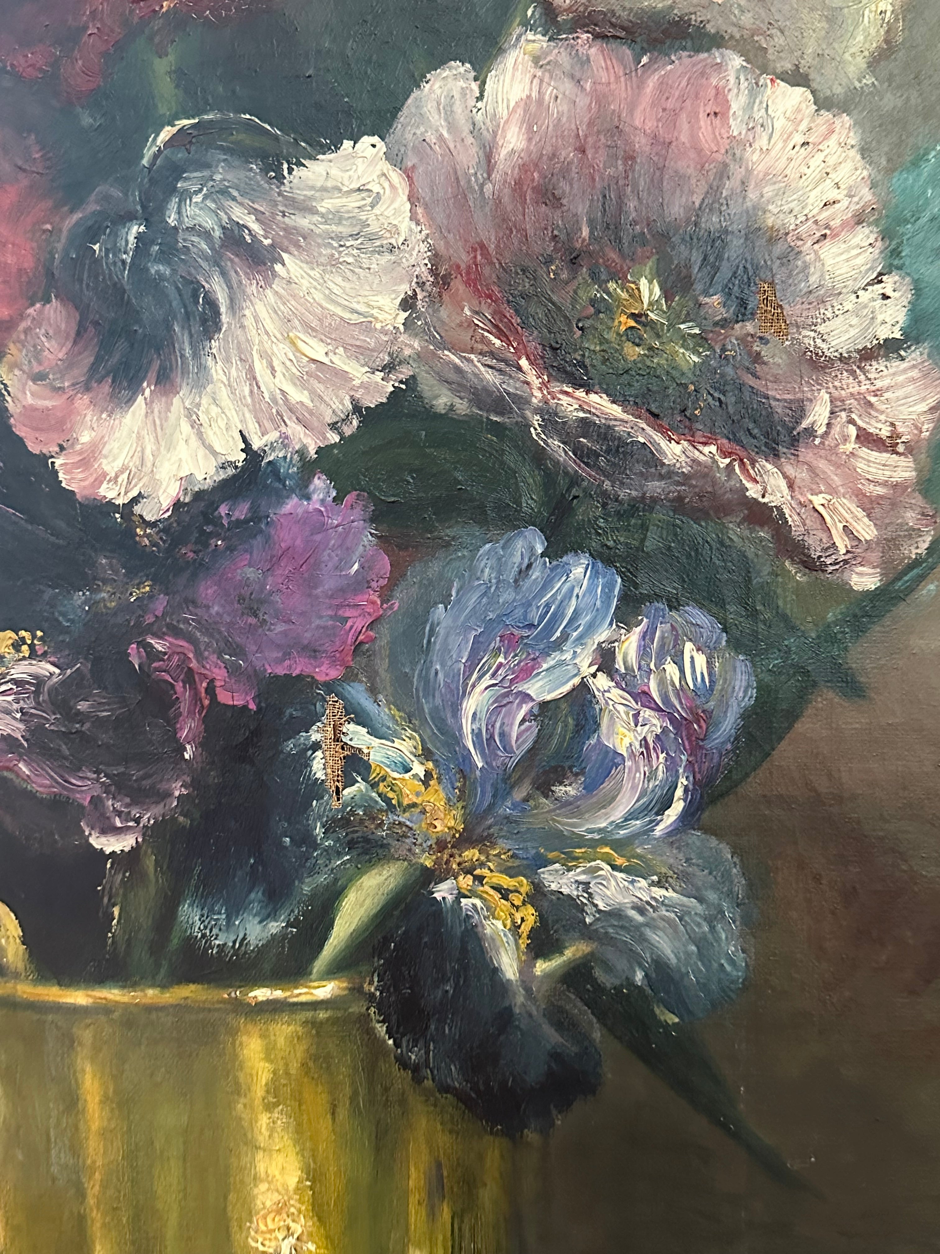 Les pensées d'or- Huile sur toile