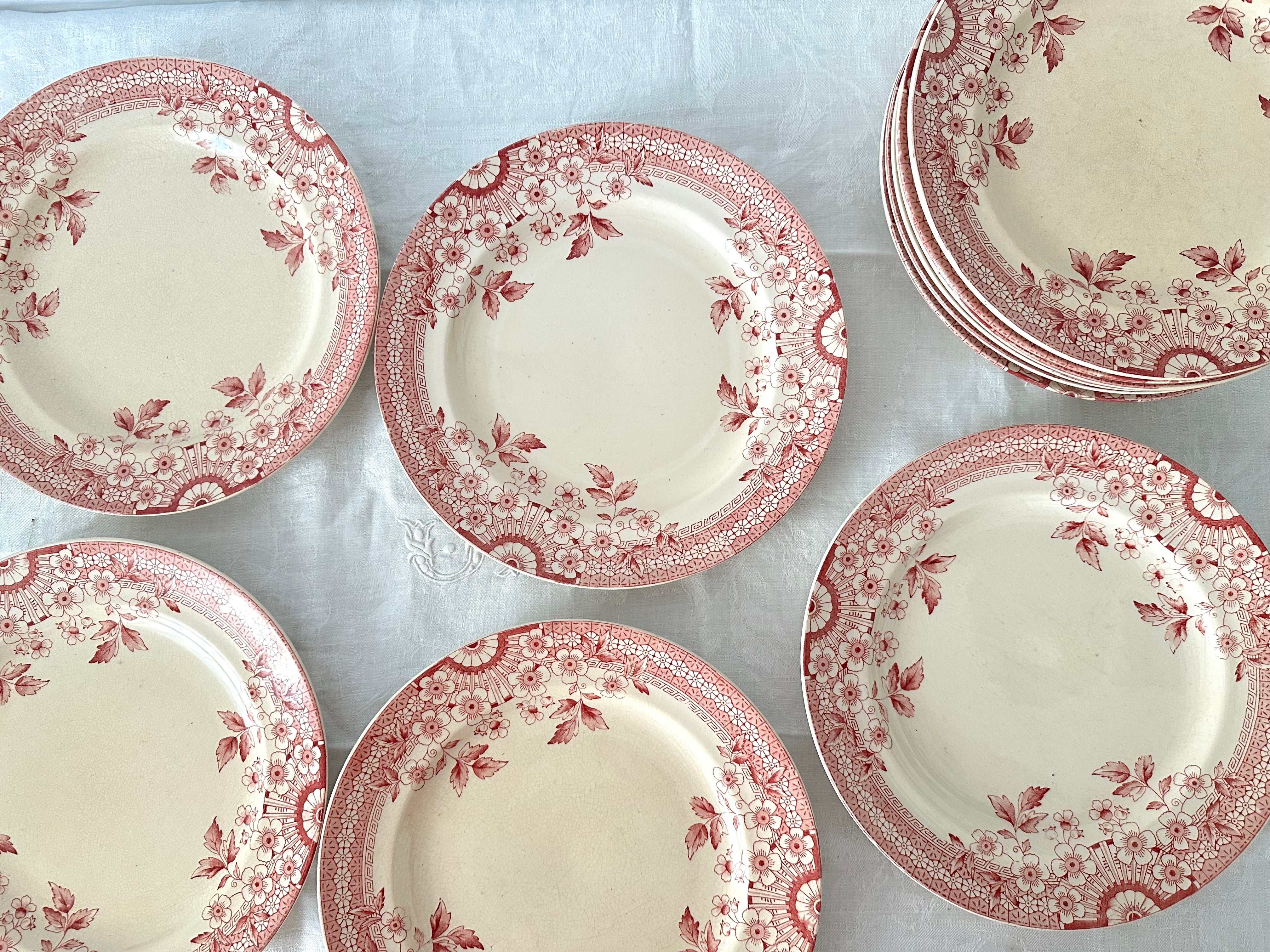 Assiettes plates Terre de fer Fleury ( x12 )